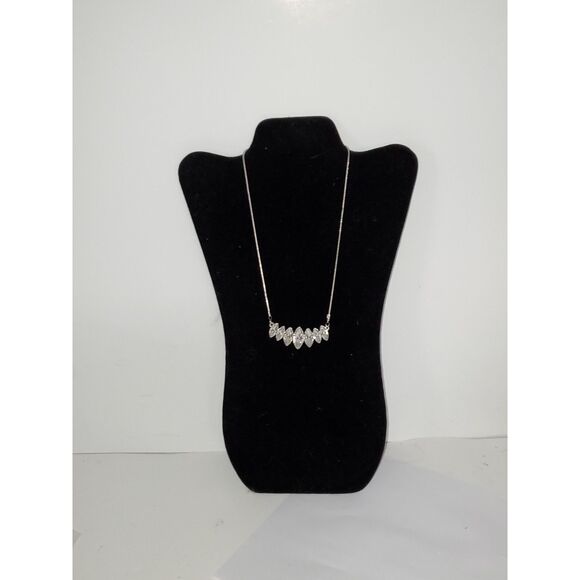 A Silky Snake Chain Rhinestone Necklace Evening Cocktail Sparkly Elegant - Picture 2 of 10